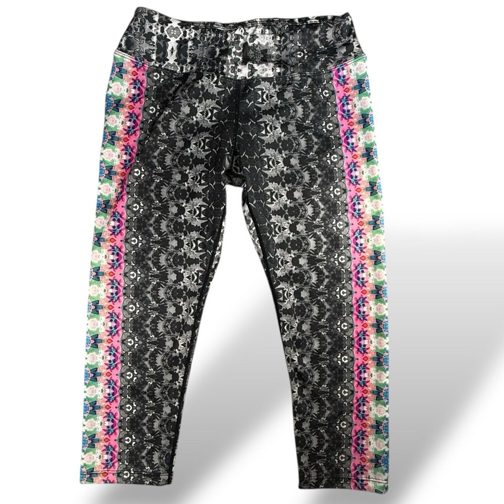 Prana Roxanne Capri Leggings Womens Small Yoga Pants Hydrobloom Kaleidoscope GUC